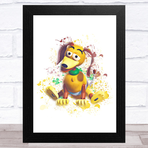 Slinky Dog Toy Story Splatter Art Children's Kids Wall Art Print