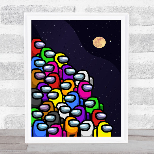 Among Us Piles Of In Space Children's Kids Wall Art Print