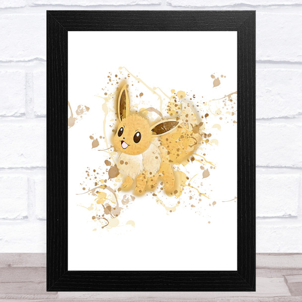 Evie Pokémon Splatter Art Children's Kids Wall Art Print