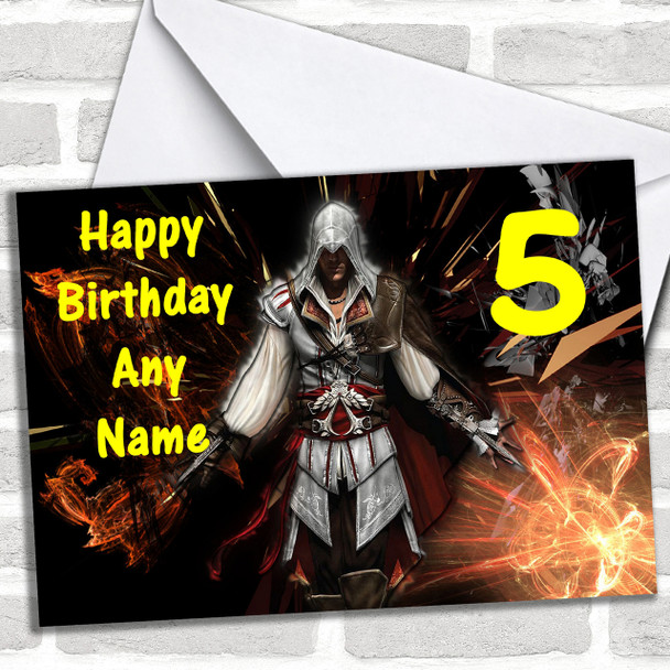 Assassins Creed Personalized Birthday Card