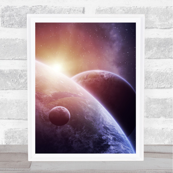 Celestial Collection Planets Space Design 8 Home Wall Art Print
