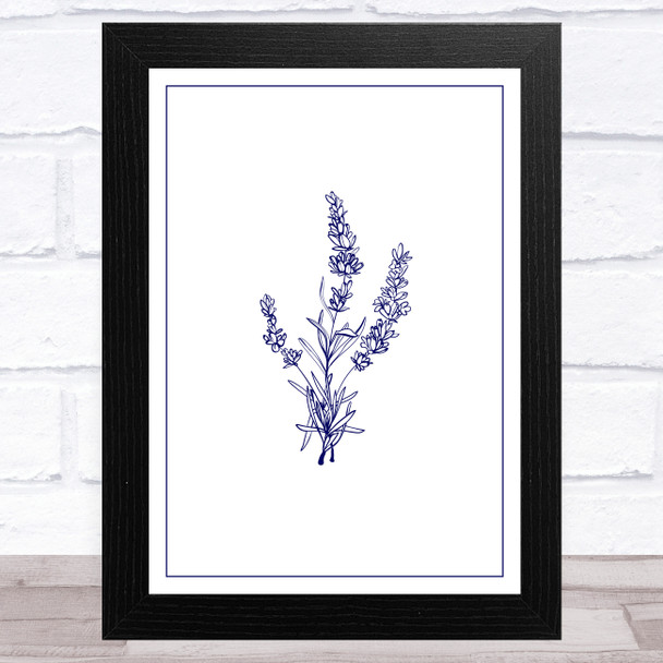 Lavender Illustration Design 4 Home Wall Art Print