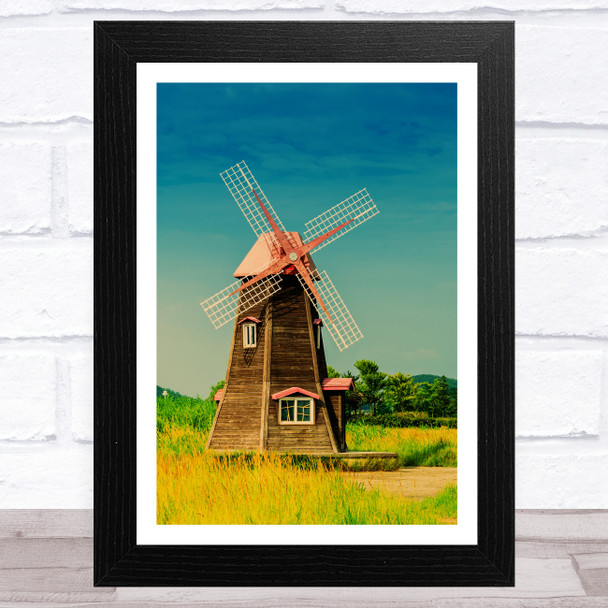 Windmill Collection Design 1 Home Wall Art Print