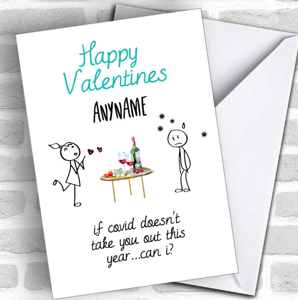 Funny Coronavirus Lockdown If Covid Personalized Valentine's Day Card