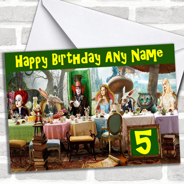 Alice In Wonderland Personalized Birthday Card