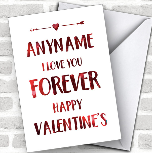 I Love You Forever Personalized Valentine's Day Card