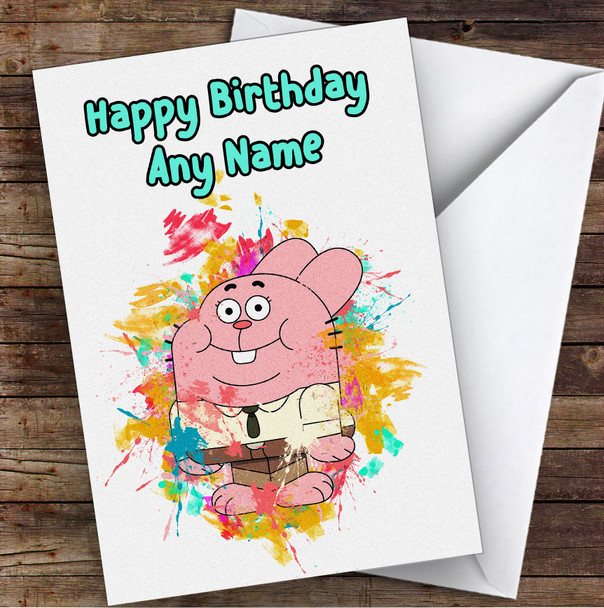 The Amazing World Of Gumball Richard Watterson Children's Kids Birthday Card