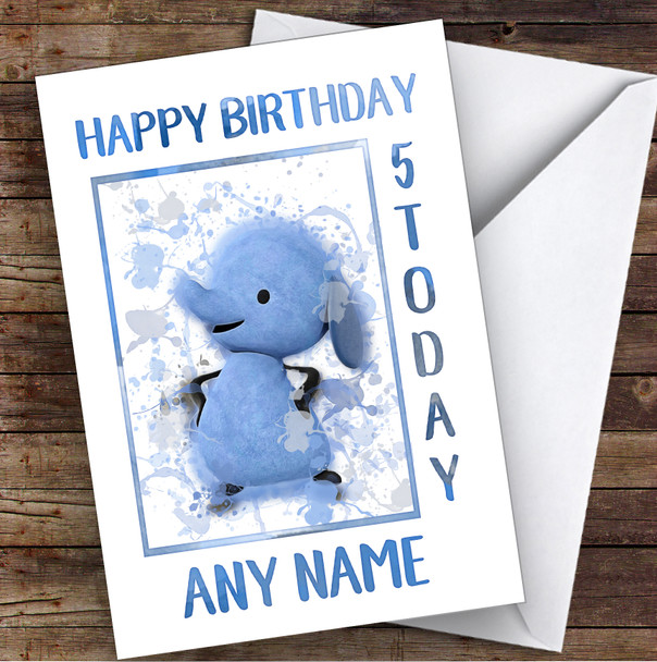 Bing Bunny Amma Splatter Art Children's Kids Personalized Birthday Card