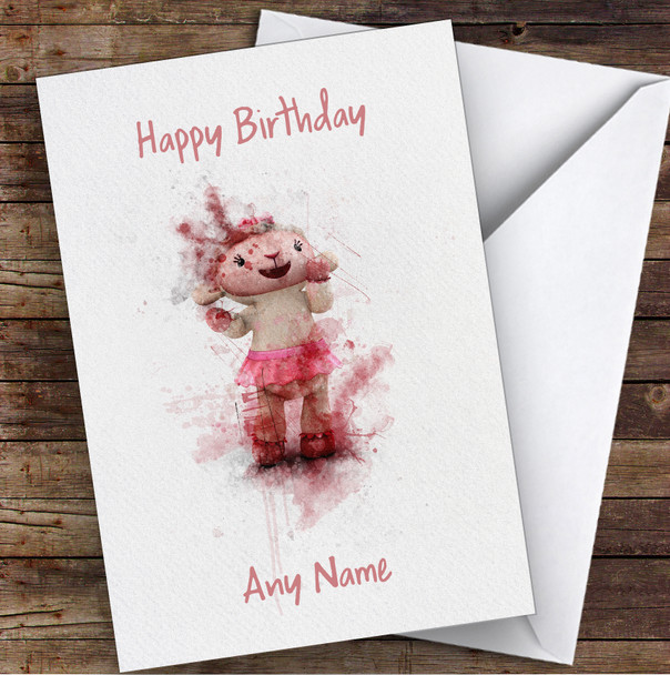 Lambie Doc Mcstuffins Children's Kids Personalized Birthday Card