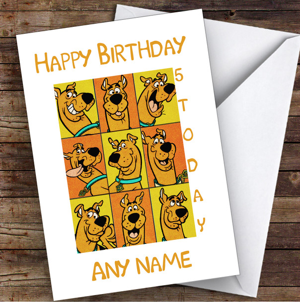 Scooby Doo Retro Children's Kids Personalized Birthday Card