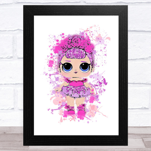 Surprise Birthday Parties Lol Doll Splatter Art Children's Kid's Wall Art Print