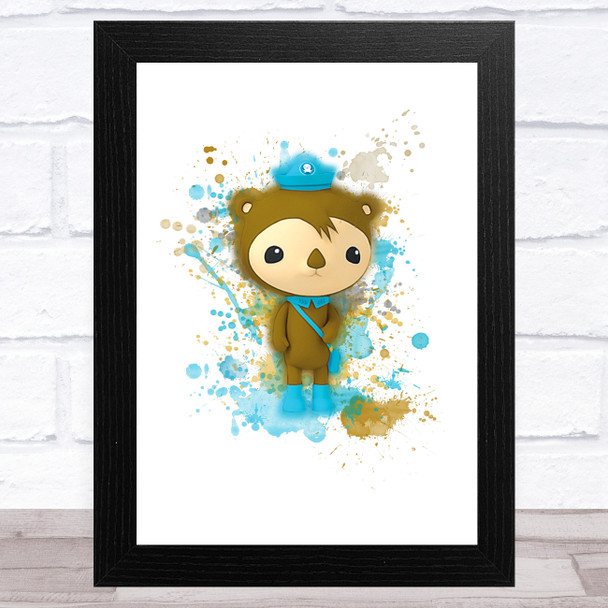 Octonauts Shellington Splatter Art Children's Kid's Wall Art Print