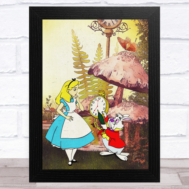 Alice In Wonderland White Rabbit Children's Kid's Wall Art Print