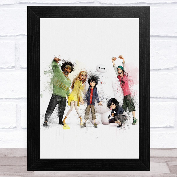 Big Hero 6 Watercolor Splatter Children's Kid's Wall Art Print