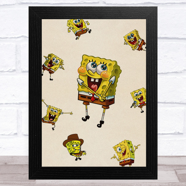 Spongebob Squarepants Vintage Children's Kid's Wall Art Print