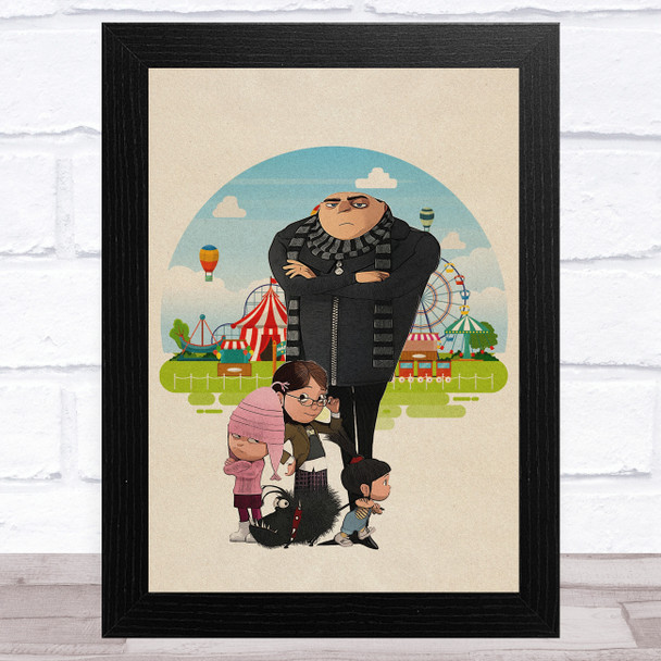 Despicable Me Vintage Retro Children's Kid's Wall Art Print