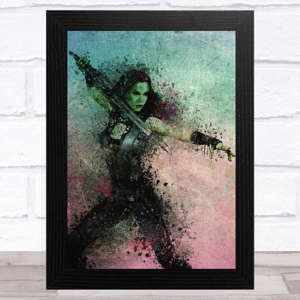 Gamora Watercolor Splatter Children's Kid's Wall Art Print