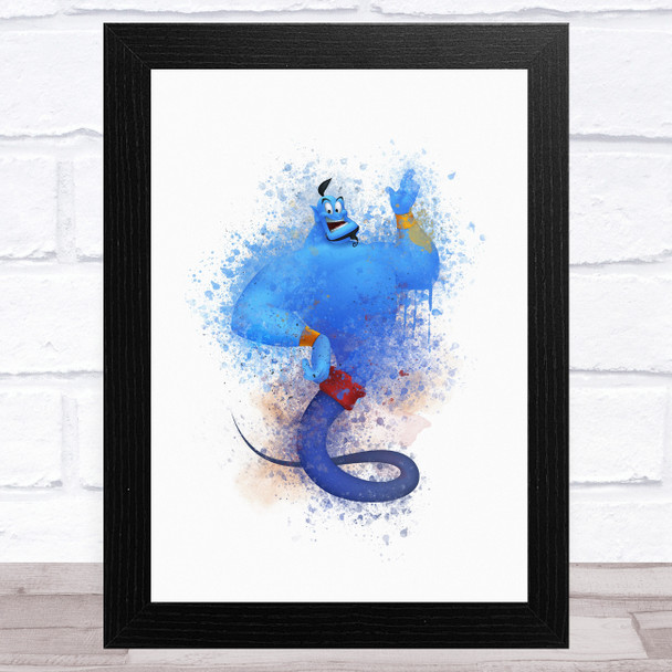 Genie Watercolor Splatter Children's Kid's Wall Art Print