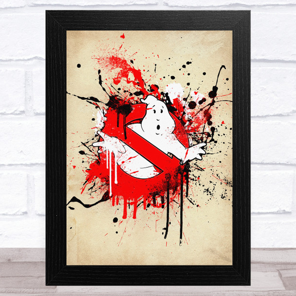 Ghostbusters Sign Splatter Children's Kid's Wall Art Print