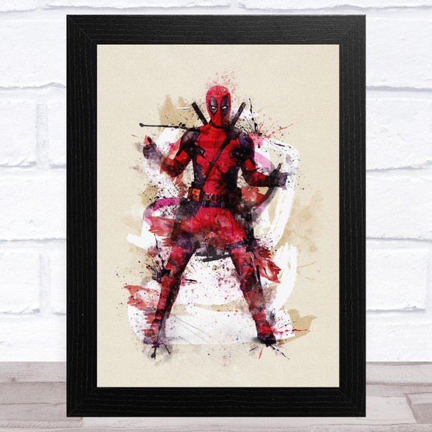 Deadpool Abstract Smudge Children's Kid's Wall Art Print