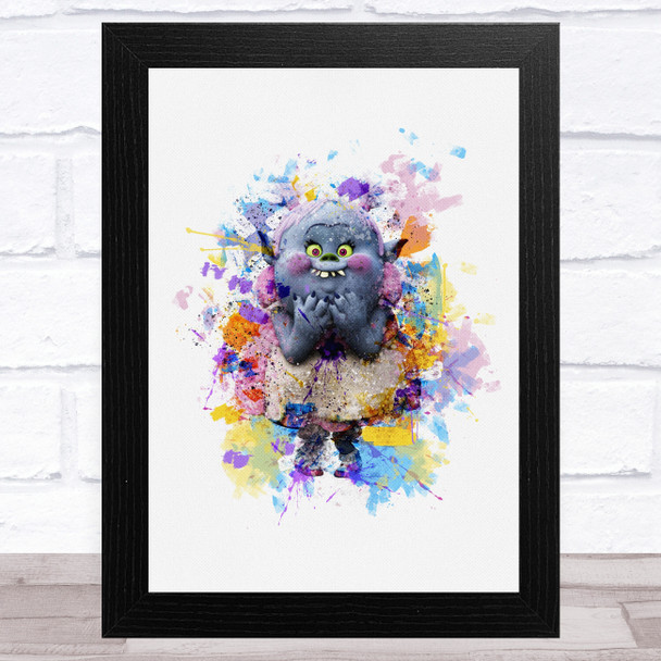 color Splatter Trolls Children's Kid's Wall Art Print