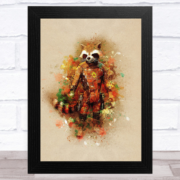 Rocket Raccoon Vintage Children's Kid's Wall Art Print