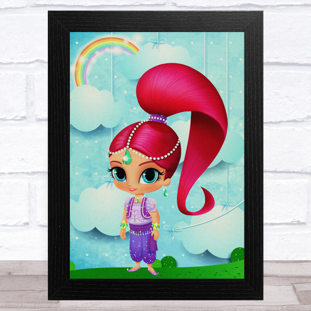 Shimmer And Shine Pink Children's Kid's Wall Art Print