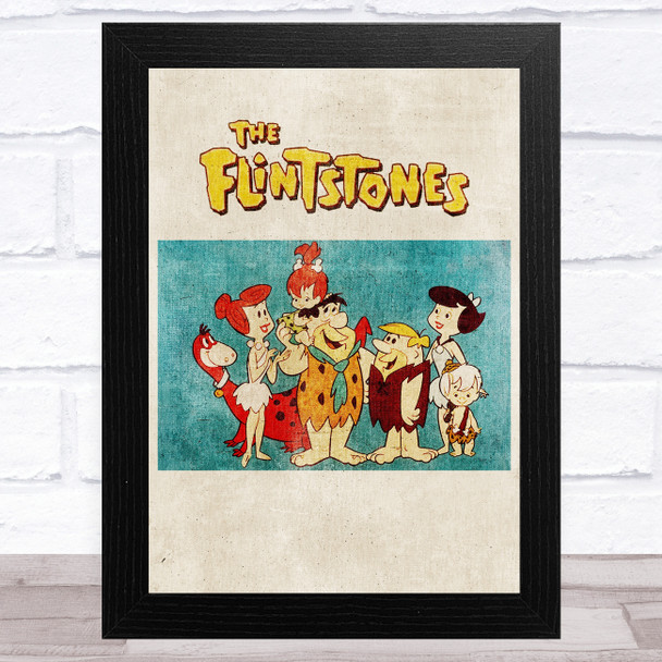 The Flintstones Family Children's Kid's Wall Art Print