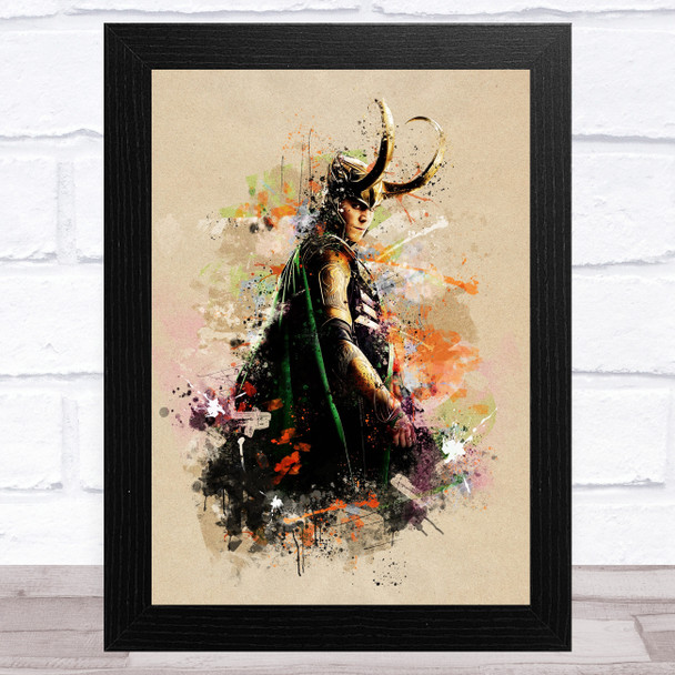 Loki Marvel Abstract Children's Kid's Wall Art Print