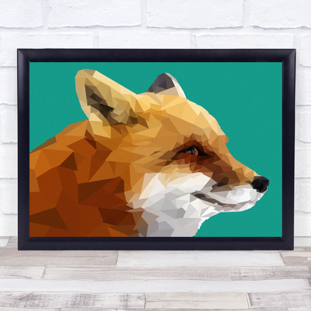 Fox Polygon Style Animal Wall Art Print