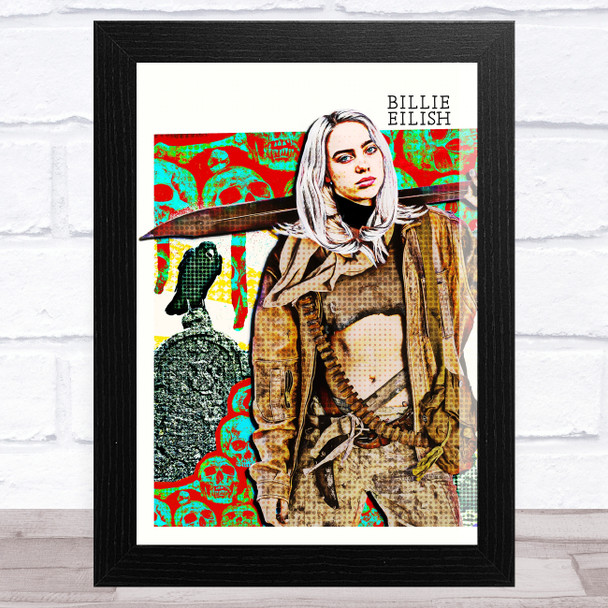 Billie Eilish Pop Art Celeb Wall Art Print