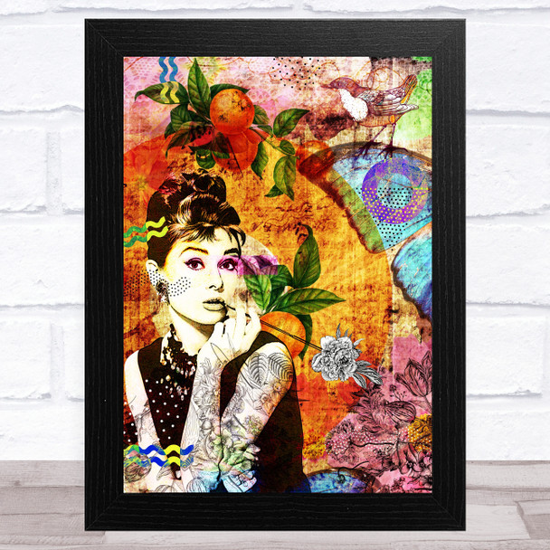 Audrey Hepburn Iconic Celeb Wall Art Print