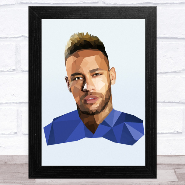 Neymar Polygon Style Celeb Wall Art Print Neymar Polygon Style Celeb Wall Art Print