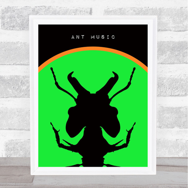 Ant Music Green Music Fan Song Lyric Wall Art Print