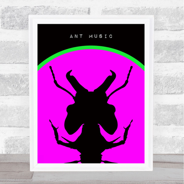 Ant Music Pink Music Fan Song Lyric Wall Art Print