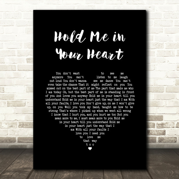 Billy Porter Hold Me in Your Heart Black Heart Song Lyric Art Print