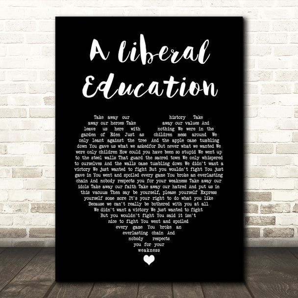 New Model Army A Liberal Education Black Heart Song Lyric Art Print