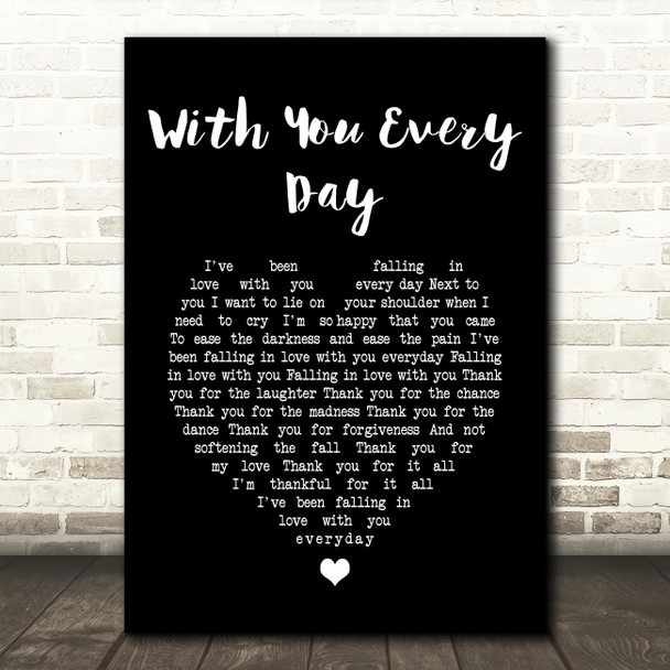 Beth Hart With You Every Day Black Heart Song Lyric Art Print