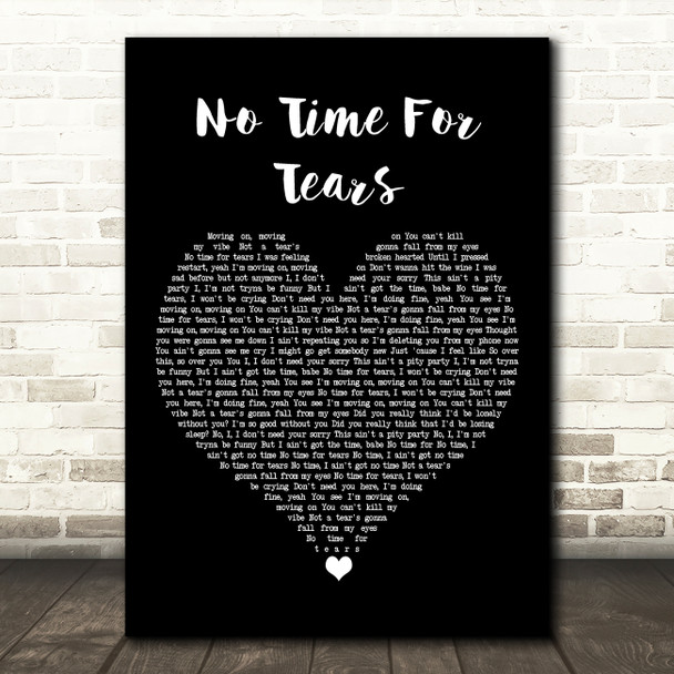 Nathan Dawe & Little Mix No Time For Tears Black Heart Song Lyric Art Print