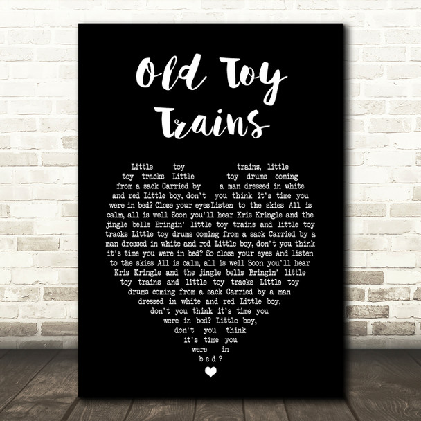 Glen Campbell Old Toy Trains Black Heart Song Lyric Art Print