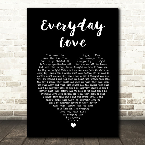 Grace Potter Everyday Love Black Heart Song Lyric Art Print