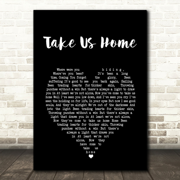 Ellen Smith Take Us Home Black Heart Song Lyric Art Print