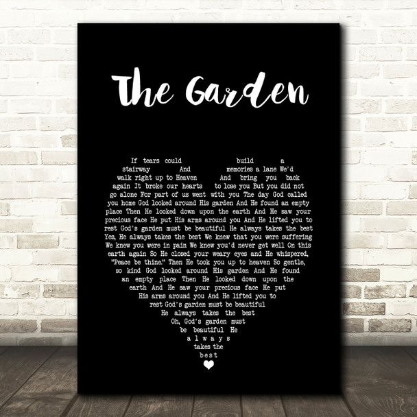 Jimmy Scott The Garden Black Heart Song Lyric Art Print