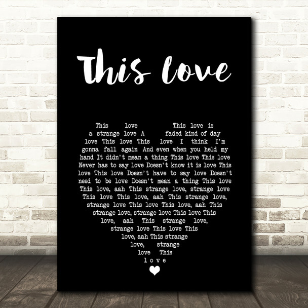 Sarah Brightman This Love Black Heart Song Lyric Art Print