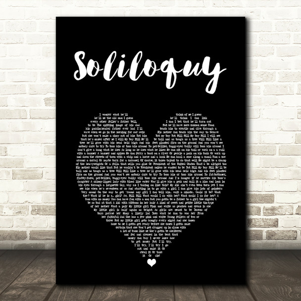 Gordon MacRae Soliloquy Black Heart Song Lyric Art Print