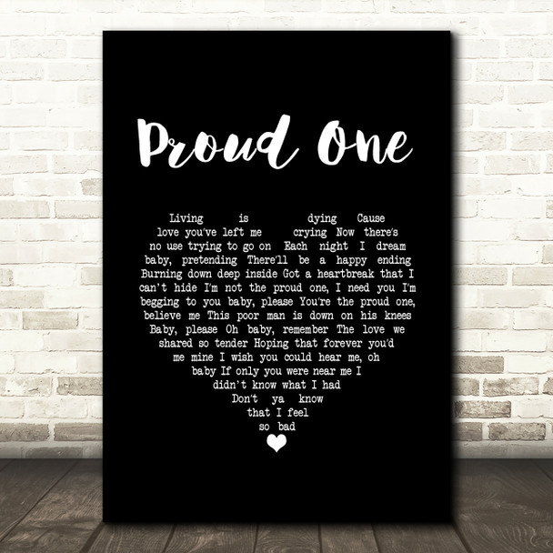 The Osmonds Proud One Black Heart Song Lyric Art Print