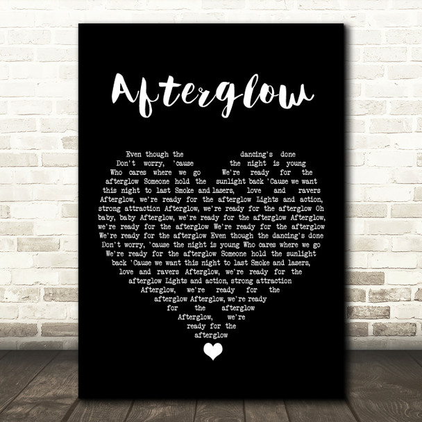 Wilkinson Afterglow Black Heart Song Lyric Art Print