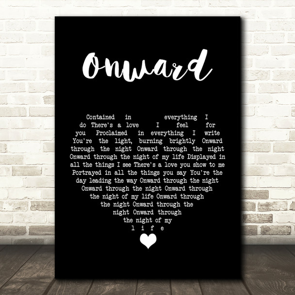 Yes Onward Black Heart Song Lyric Art Print