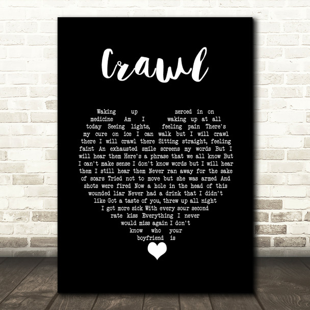 Alkaline Trio Crawl Black Heart Song Lyric Art Print