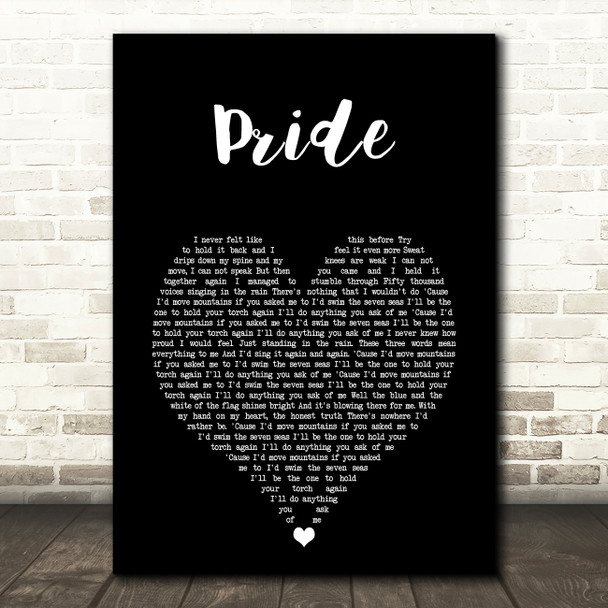 Amy Macdonald Pride Black Heart Song Lyric Art Print